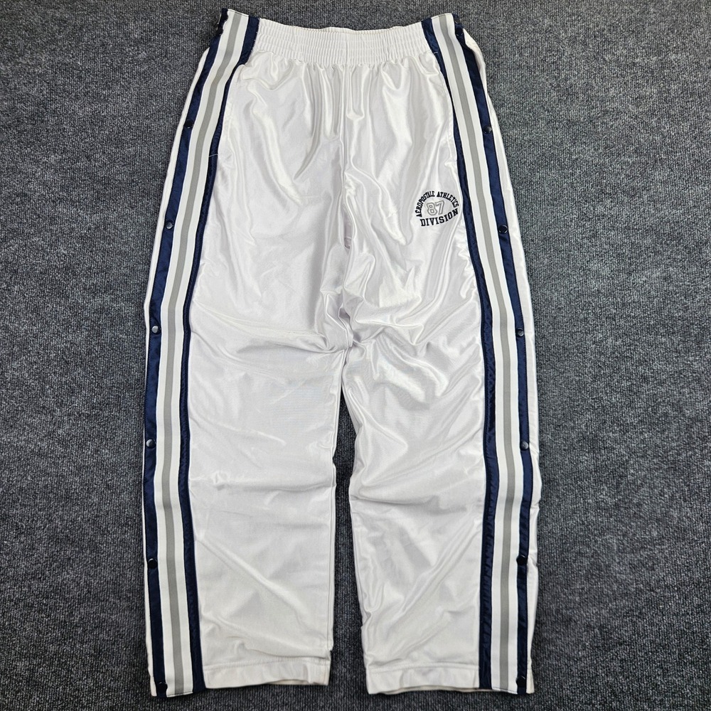 Aeropostale Dazzle Track Breakaway Pants Men's L Blue Wide Leg Baggy Vintage Y2K